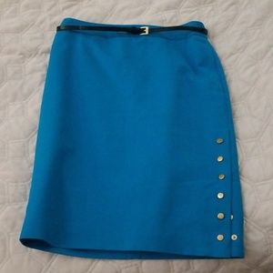 Pencil skirt with snap detail